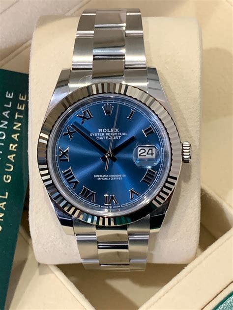 dark blue dial rolex|2021 rolex datejust 41 mm.